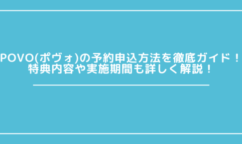 デメリット povo